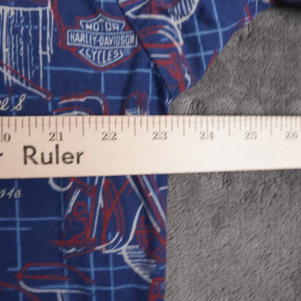 VTG Harley Davidson Tori Richard‎ Hawaiian Shirt Large USA FLH Duo-Glide 1958